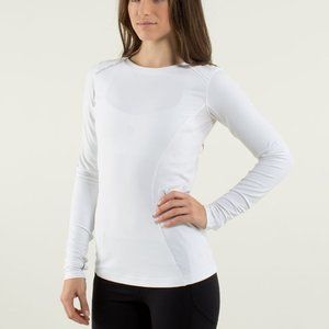 Lululemon Base Runner White Long Sleeve Top